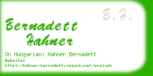 bernadett hahner business card